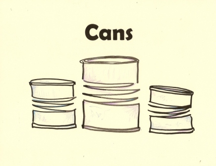 Recycling sign for Cans