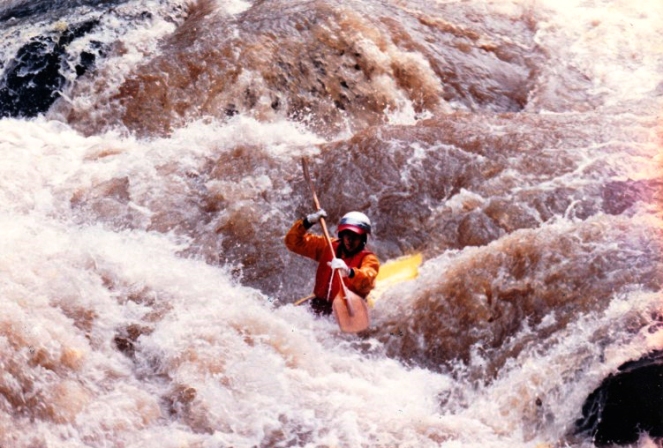Me, on the Chattooga River, section 4, on a rare high water day iwhen I was twentysomething